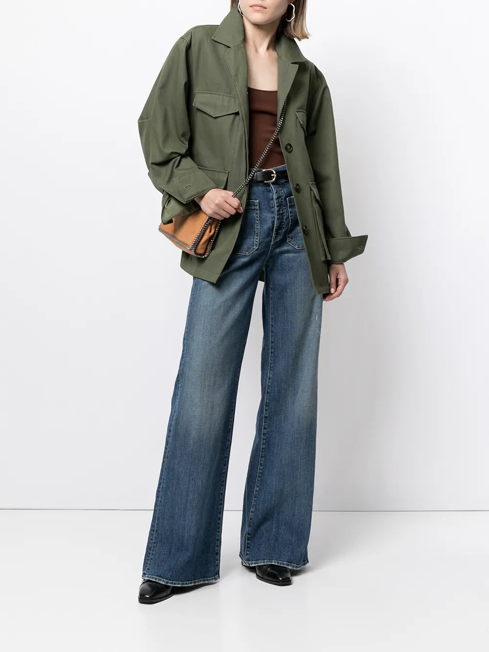 Mid-Rise Wide-Leg Trousers