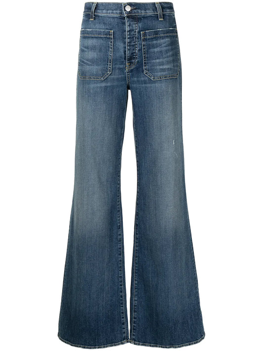 Mid-Rise Wide-Leg Trousers