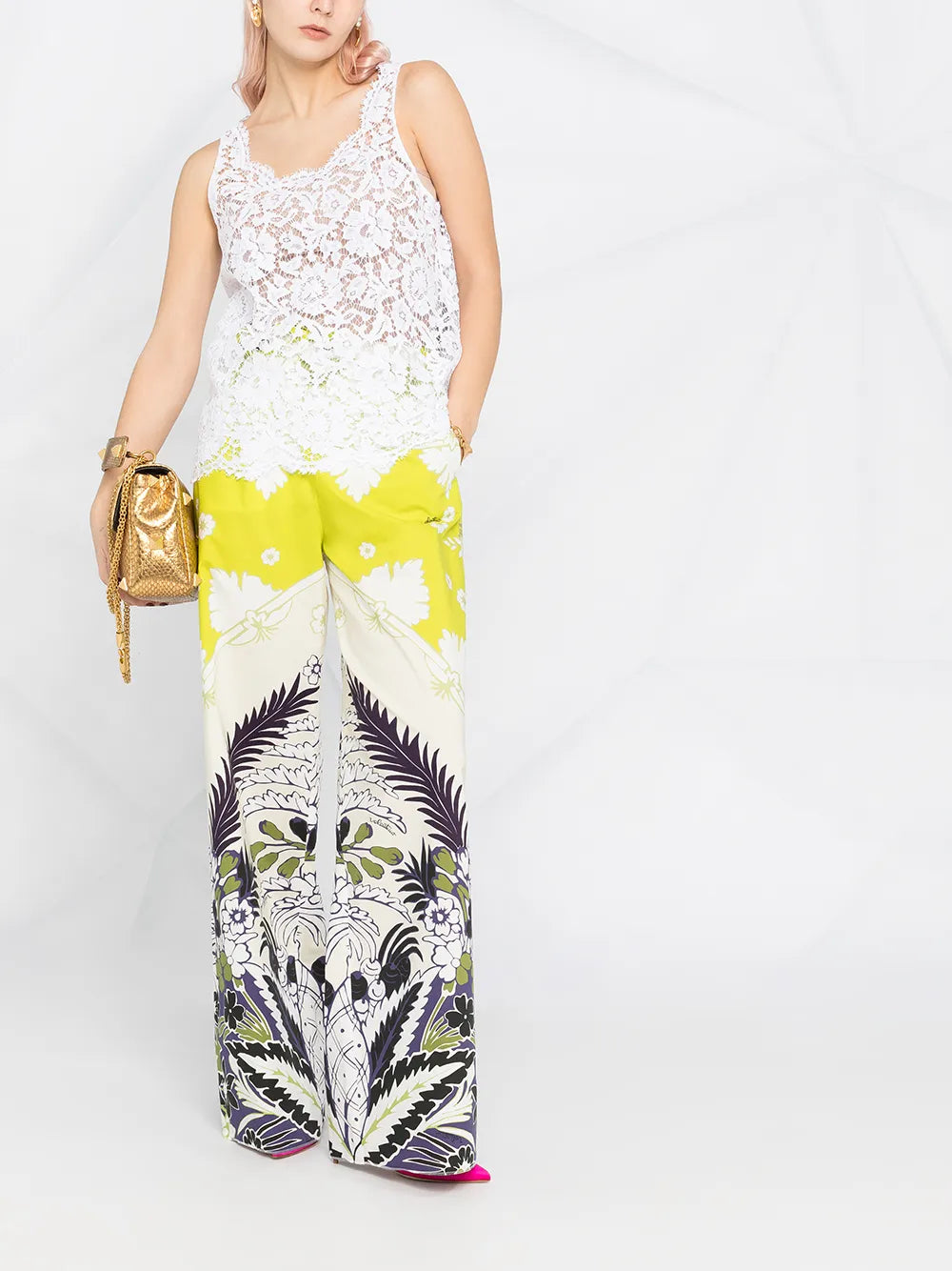 Floral-Print Trousers