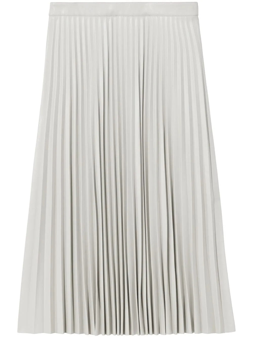 Faux-Leather Pleated Skirt