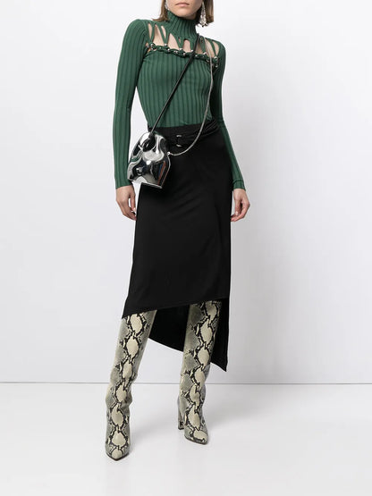 Belted-Waist Skirt