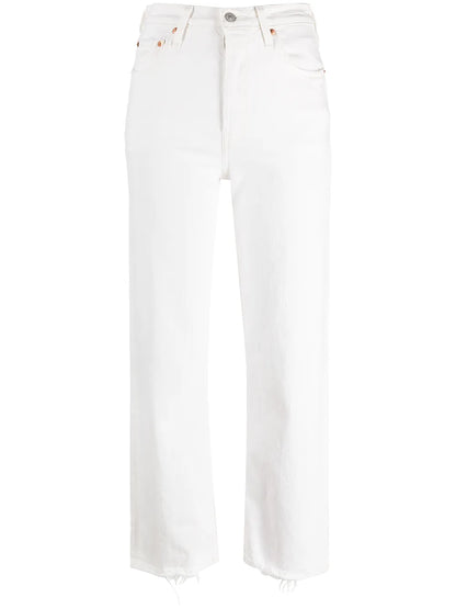 High-Rise Straight-Leg Trousers