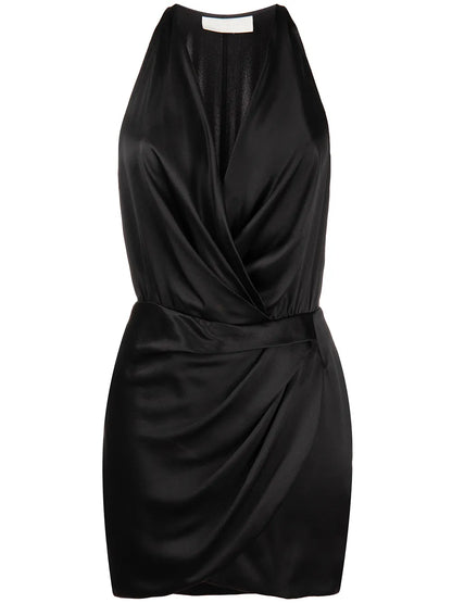 Silk Halterneck Mini Dress