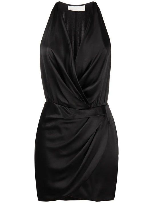 Silk Halterneck Mini Dress