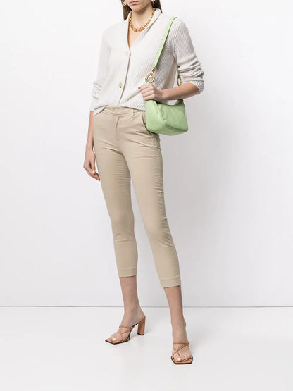 Cropped Stretch-Cotton Trousers