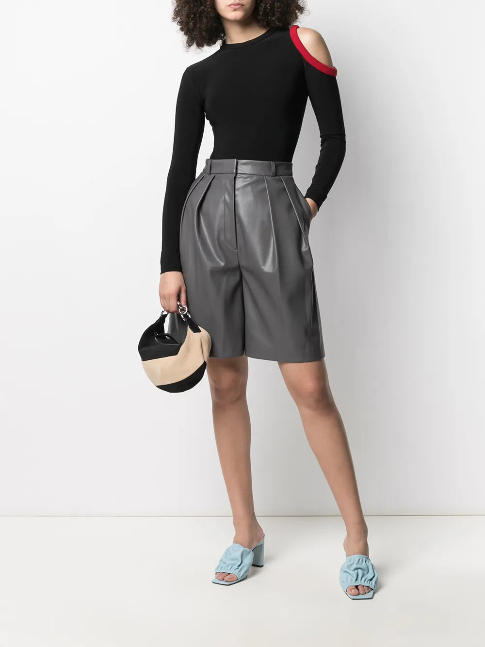 Ghosting Bodysuit With Cut-Away Shoulder