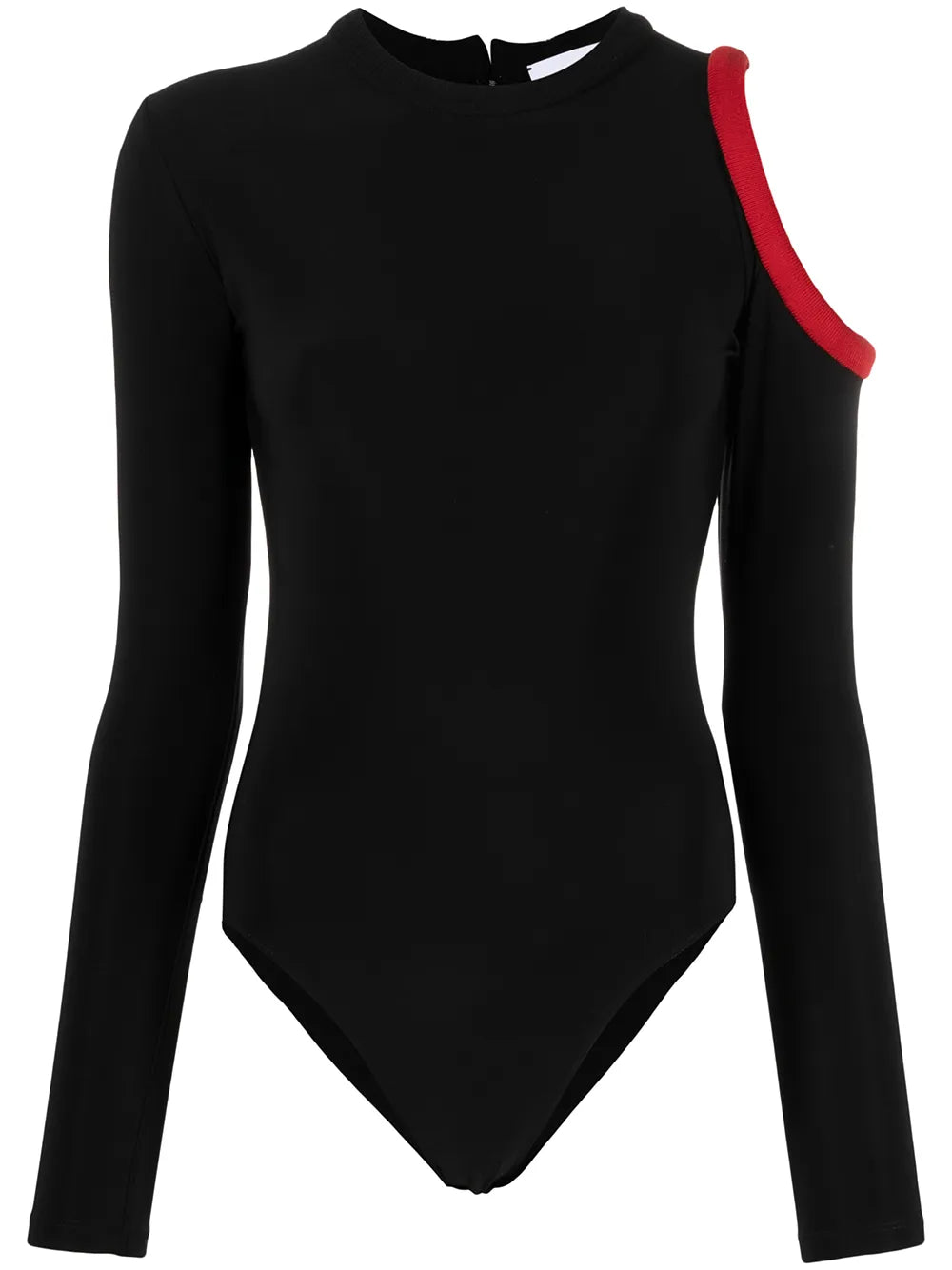 Ghosting Bodysuit With Cut-Away Shoulder