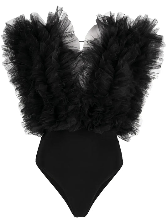 Ruffle Sleeveless Bodysuit