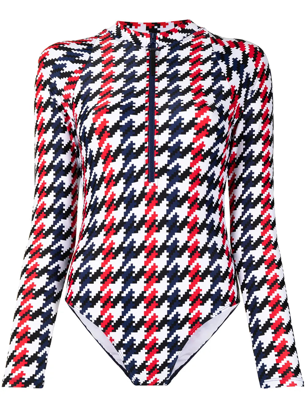 Spring Houndstooth-Print Surf Wetsuit