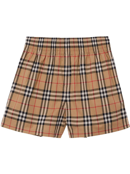 Vintage Check Side-Stripe Shorts