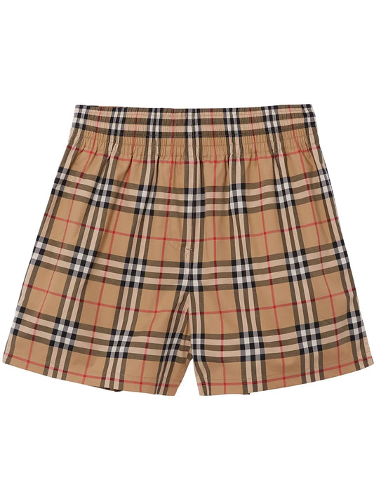 Vintage Check Side-Stripe Shorts