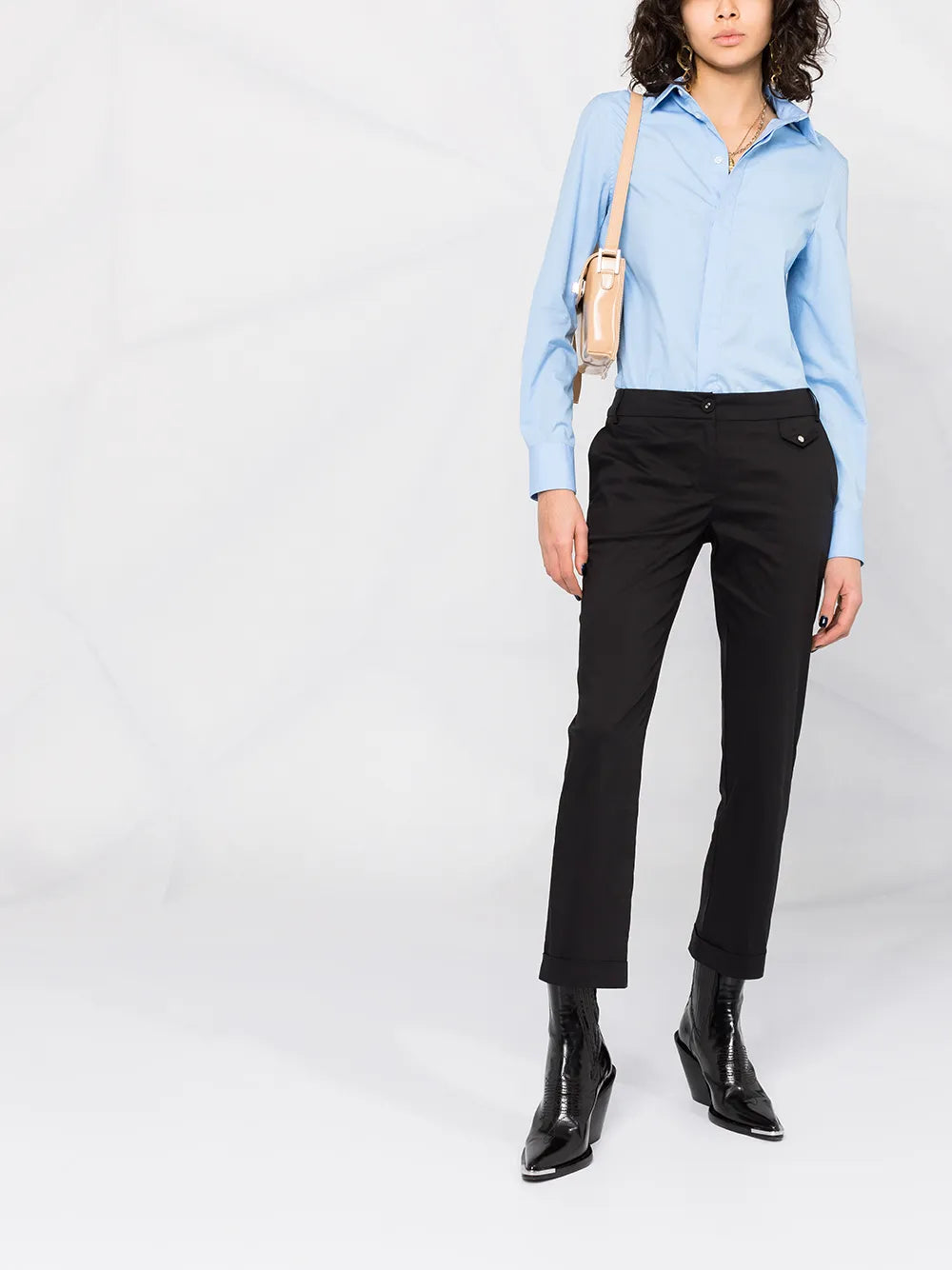 Slim-Fit Cropped Trousers