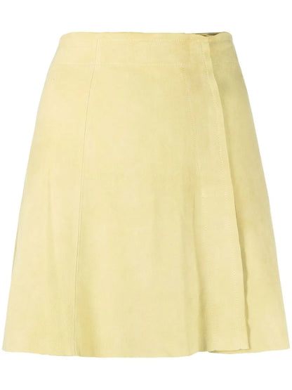 Suede A-Line Mini Skirt