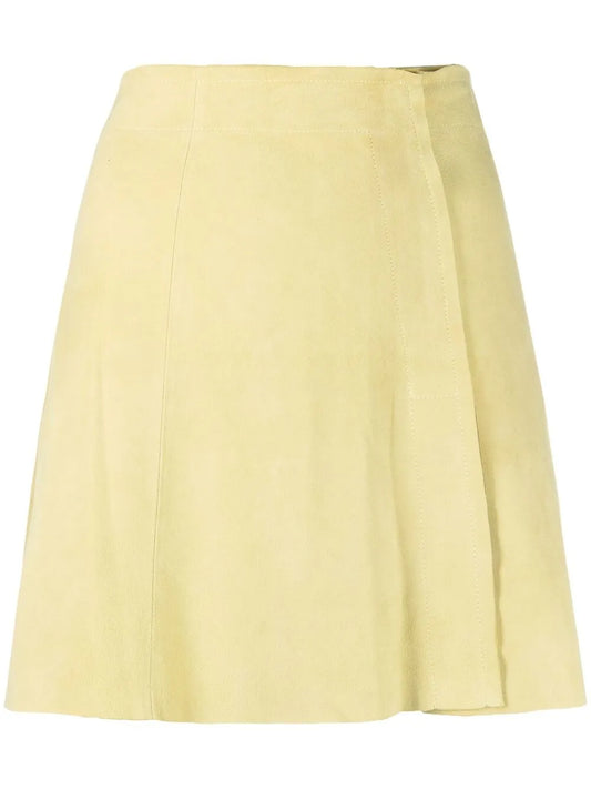 Suede A-Line Mini Skirt