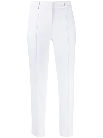 Cropped Crepe Trousers