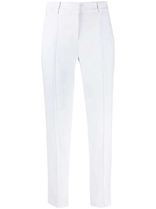 Cropped Crepe Trousers