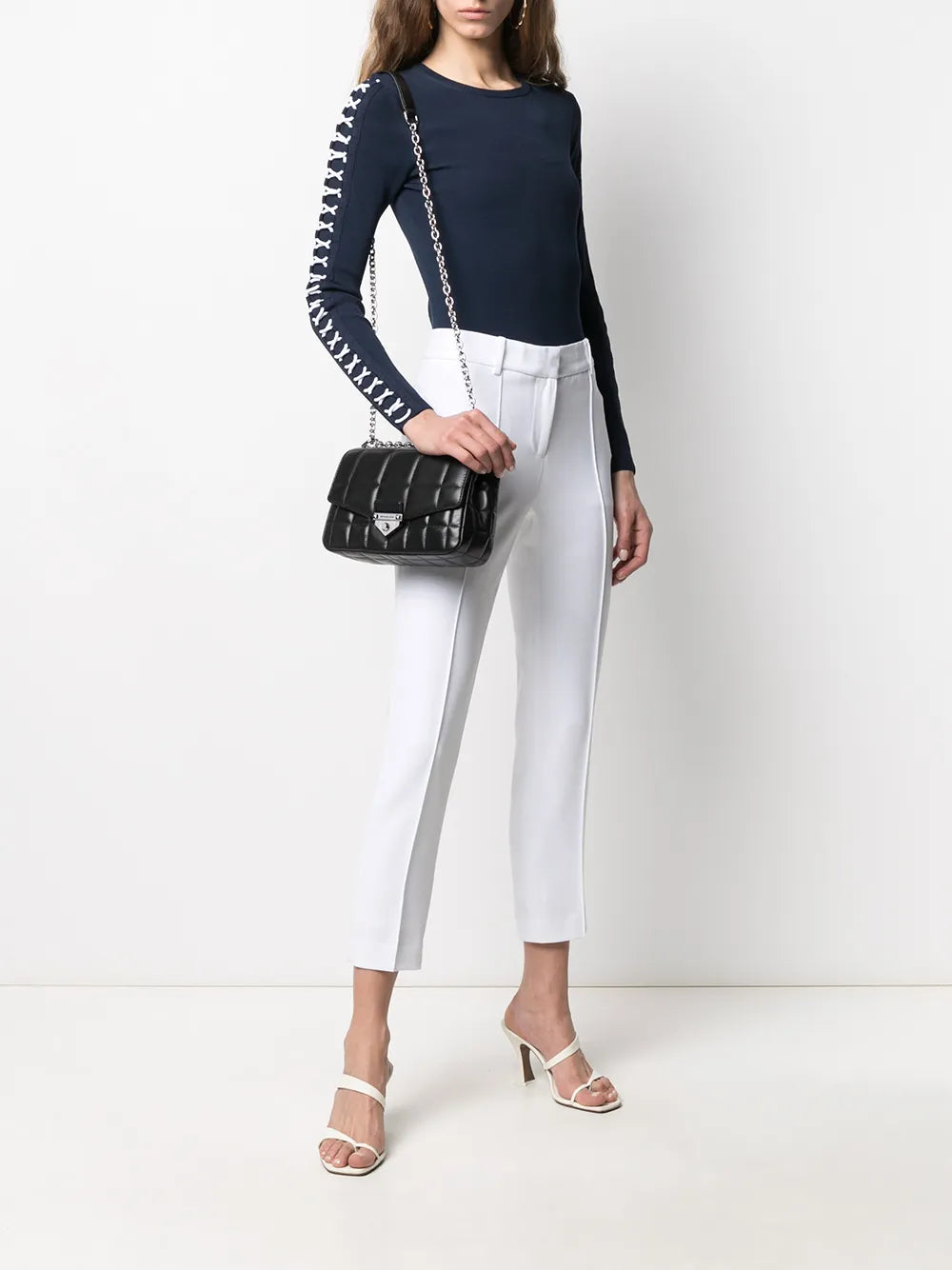 Cropped Crepe Trousers