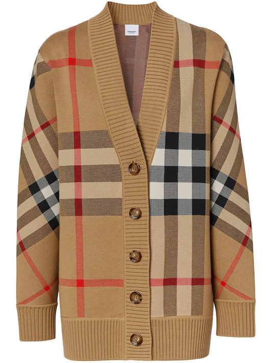 Vintage Check V-Neck Cardigan