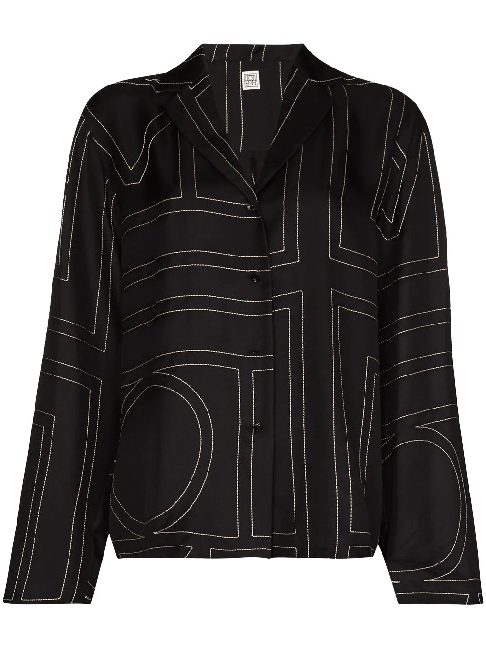 Sanville Monogram Silk Shirt