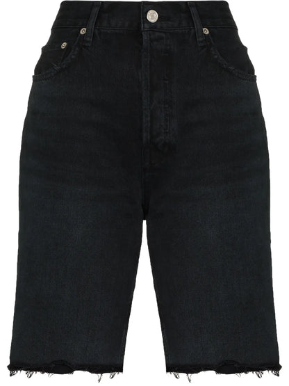 Knee-Length Denim Shorts