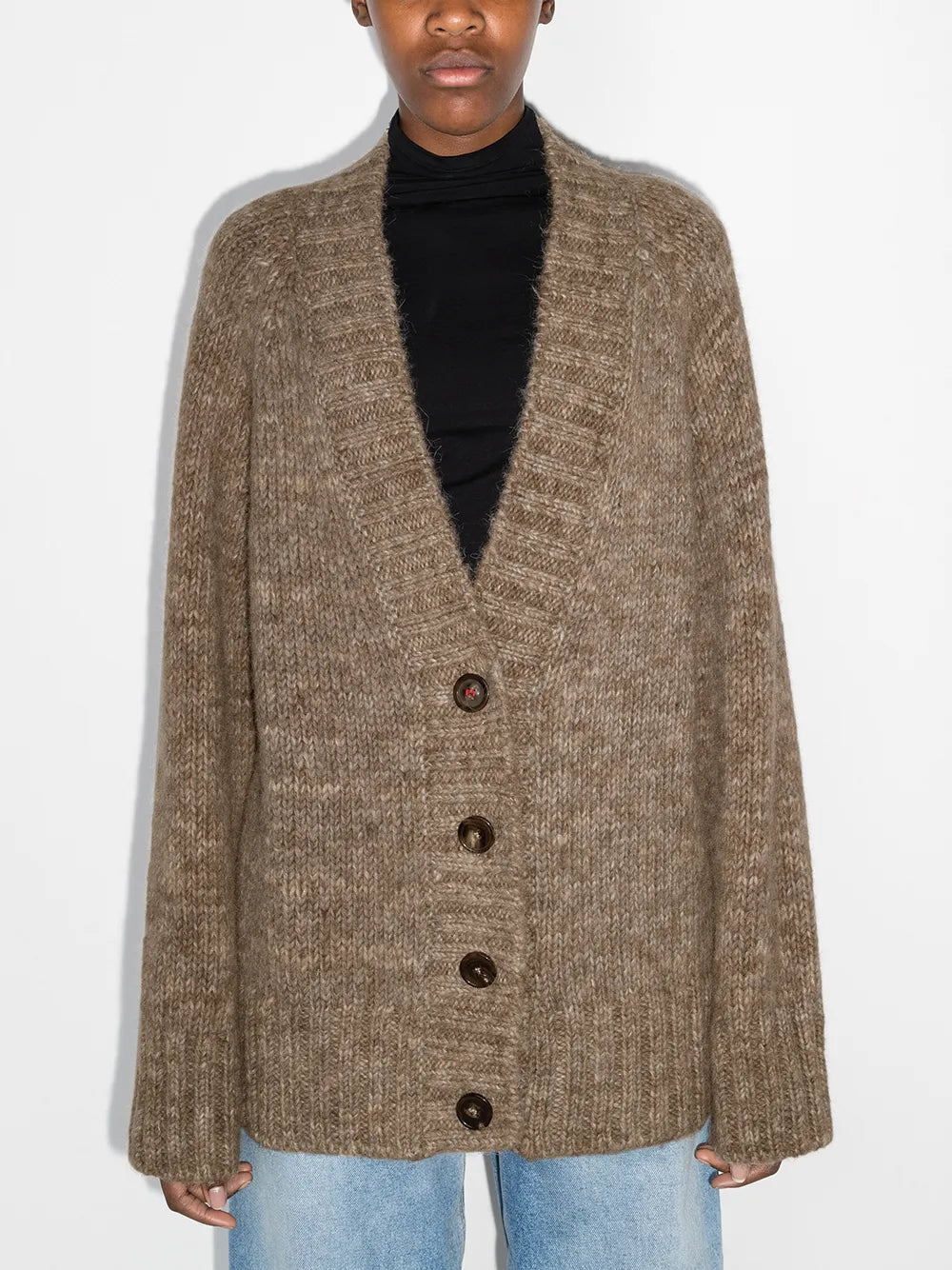 Oversized Mélange Cardigan