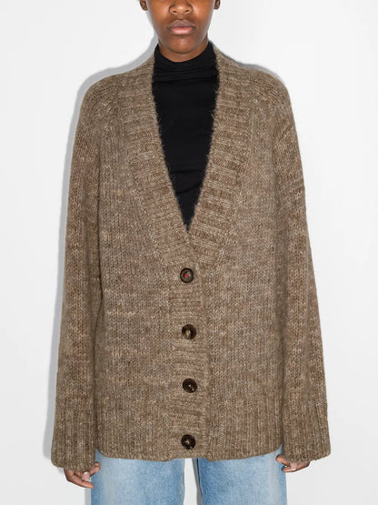 Oversized Mélange Cardigan