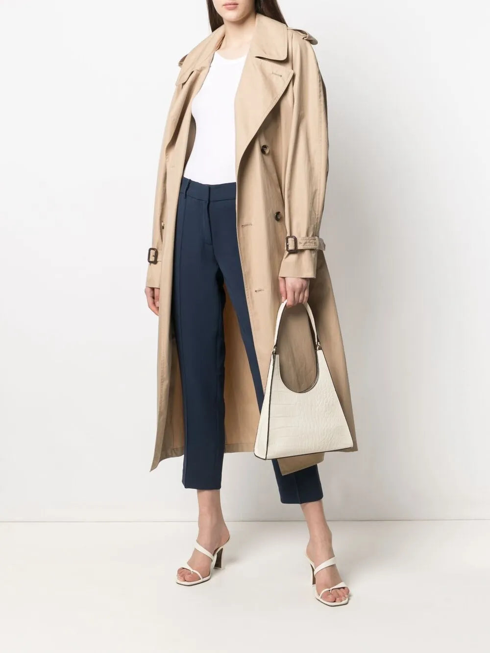 Cropped Crepe Trousers