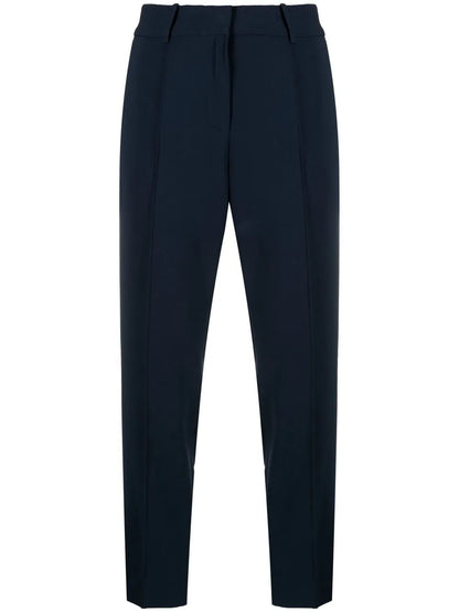 Cropped Crepe Trousers