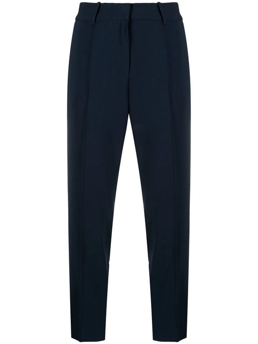 Cropped Crepe Trousers