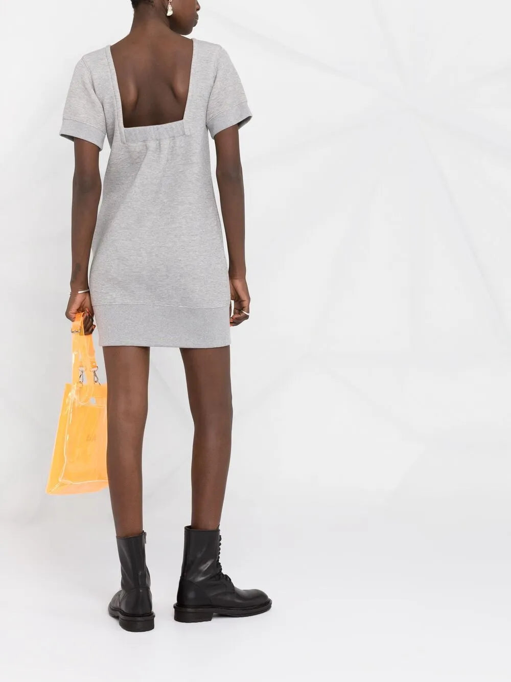 Contrast Chest Pocket Mini Dress