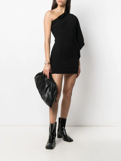 Athena Voluminous Cold-Shoulder Dress