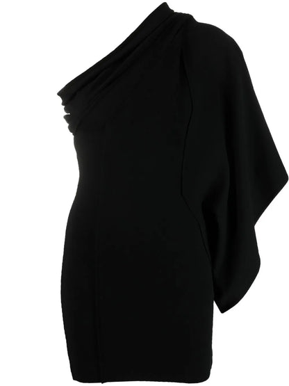 Athena Voluminous Cold-Shoulder Dress
