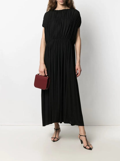 Gathered Tiered Long Dress