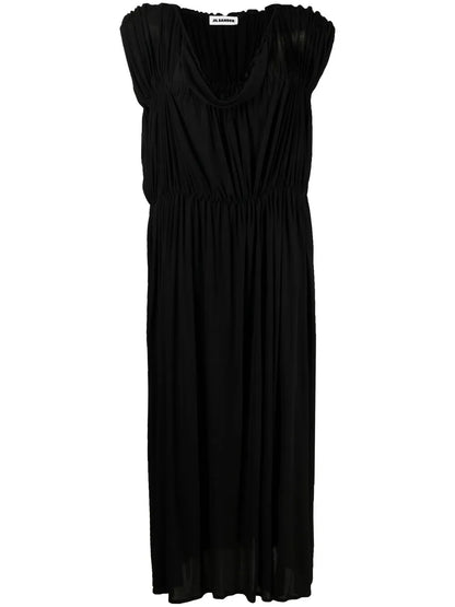 Gathered Tiered Long Dress