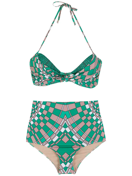 Geometric Print Bikini Set