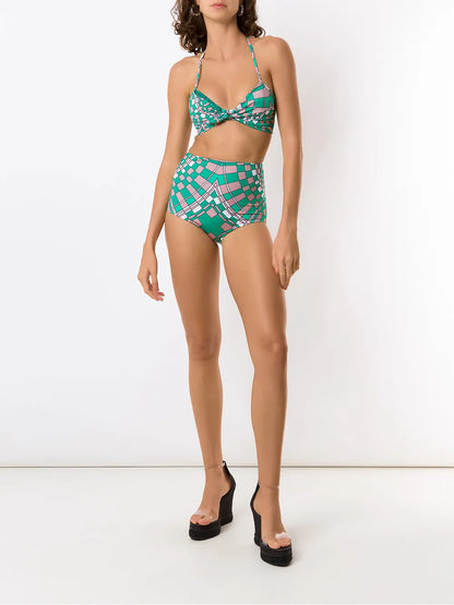 Geometric Print Bikini Set