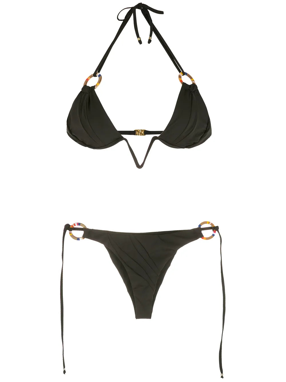 Ring-Detail Halterneck Bikini