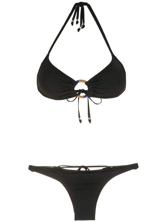 Ring-Detail Bikini Set