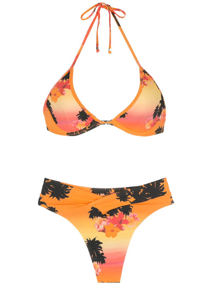 Print Ilha De Hibiscus Bikini Set