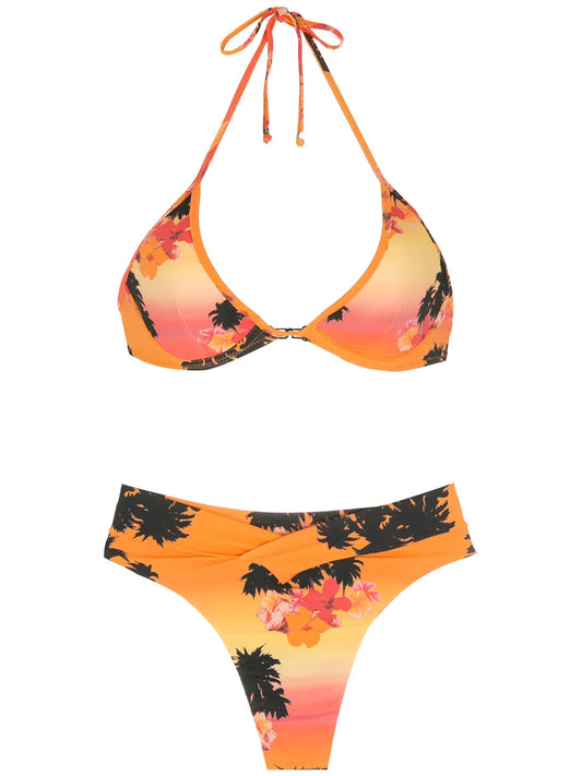 Print Ilha De Hibiscus Bikini Set