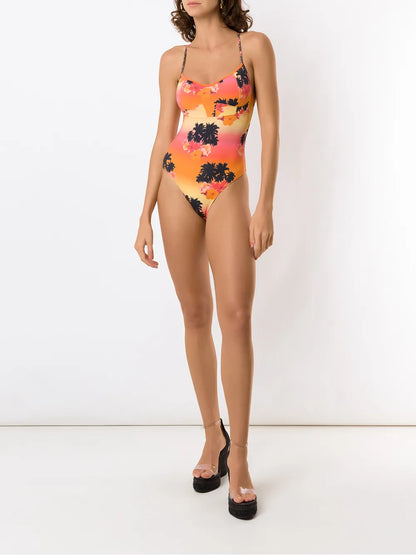 Print Ilha De Hibiscus Swimsuit