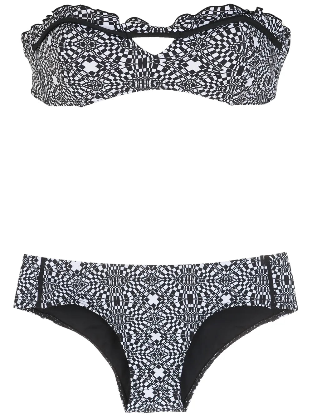Striped Print Bikini Set