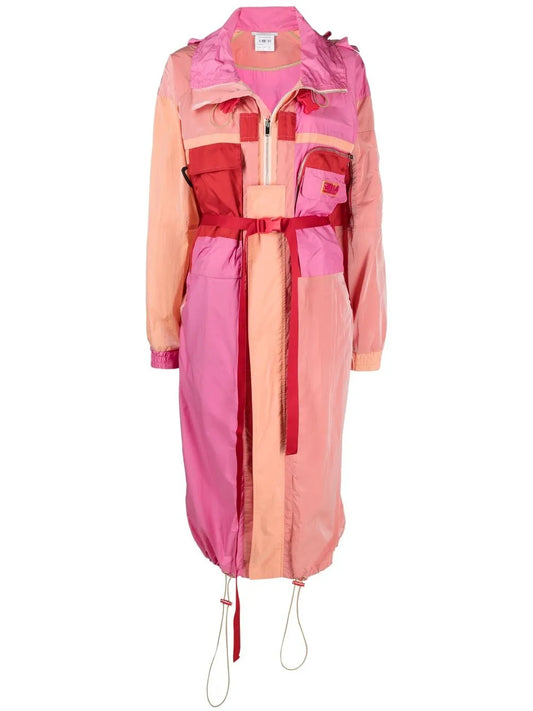 Maia Colour-Block Parka Coat