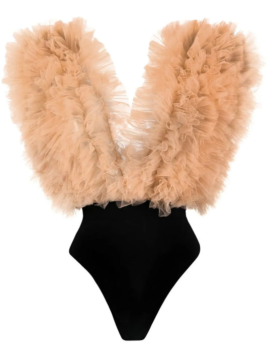 Organza Ruffle Bodysuit