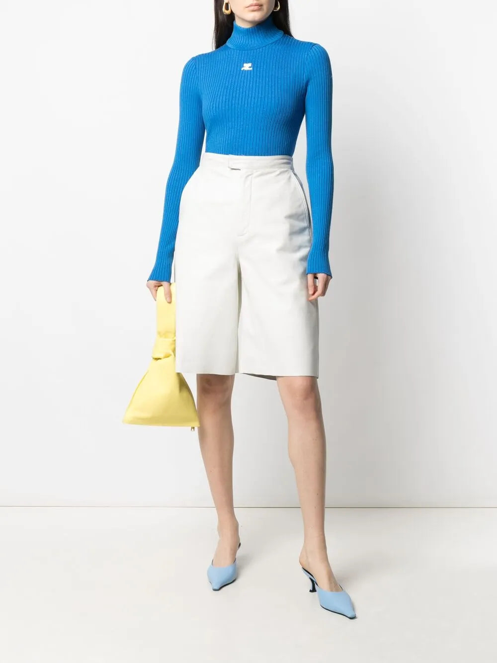 Logo Print Ribbed Knit Jumper