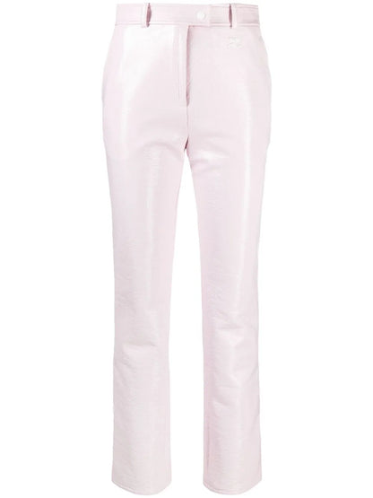 Slim-Cut Vinyl Trousers