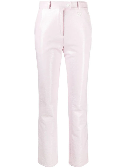 Slim-Cut Vinyl Trousers