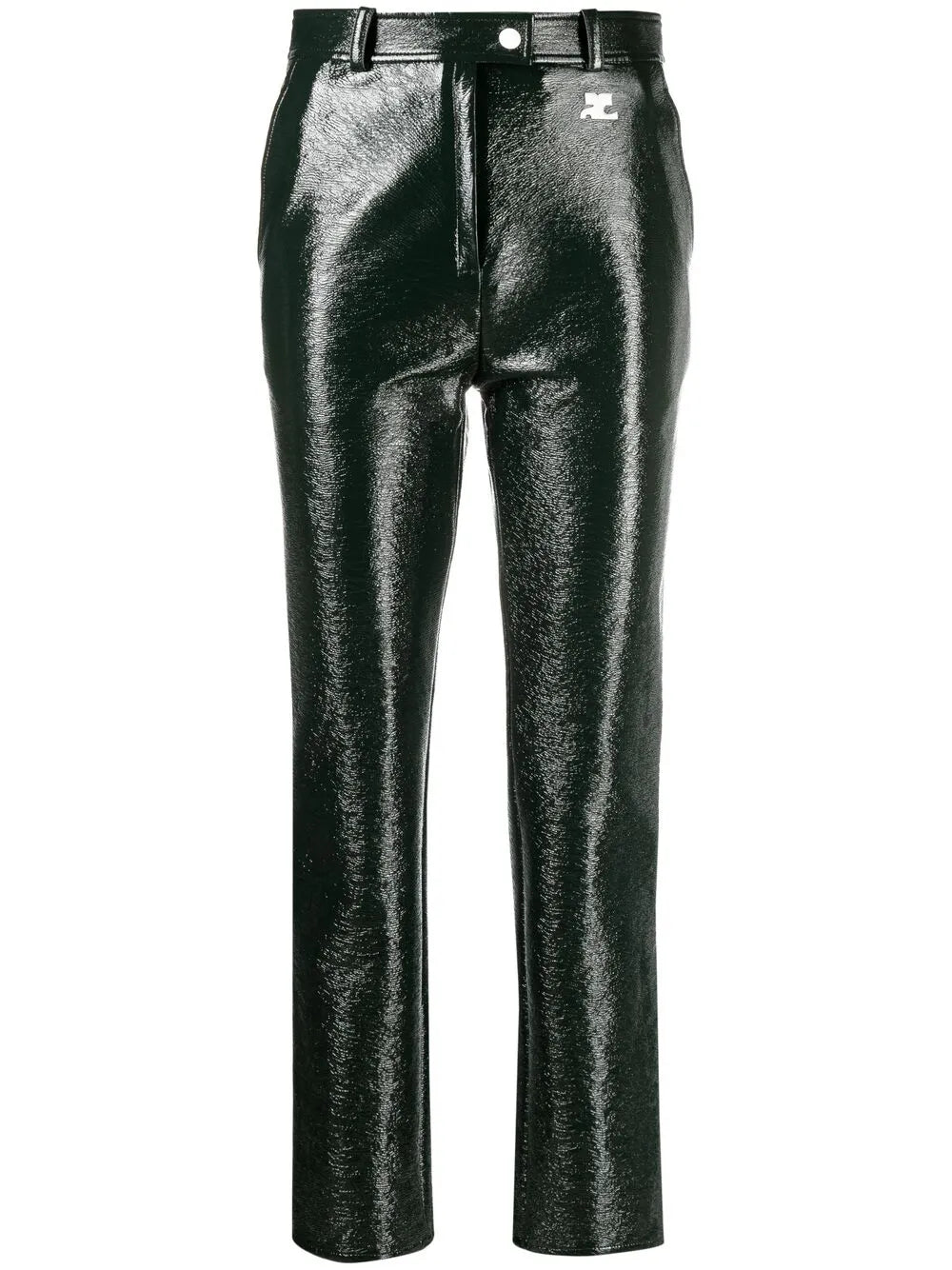 Slim-Cut Vinyl Trousers