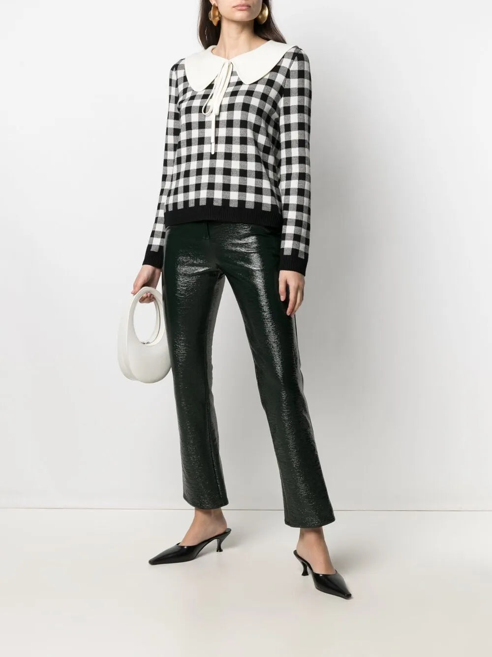 Slim-Cut Vinyl Trousers