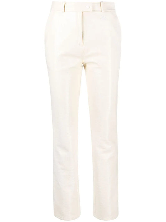 Slim-Cut Vinyl Trousers